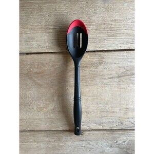 Le Creuset Revolution Bi-Material Slotted Spoon Cerise Cherry Red NEW